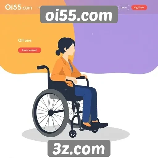 Acessibilidade e interface do site oi55.com